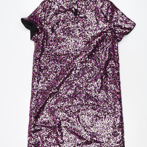 Marks and Spencer Girls Purple Sequin Party Dress