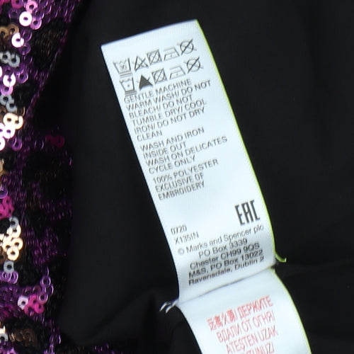 Marks and Spencer Girls Purple Sequin Party Dress
