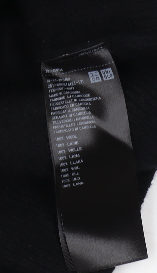 UNIQLO Women's Black Wool Pullover Jumper M