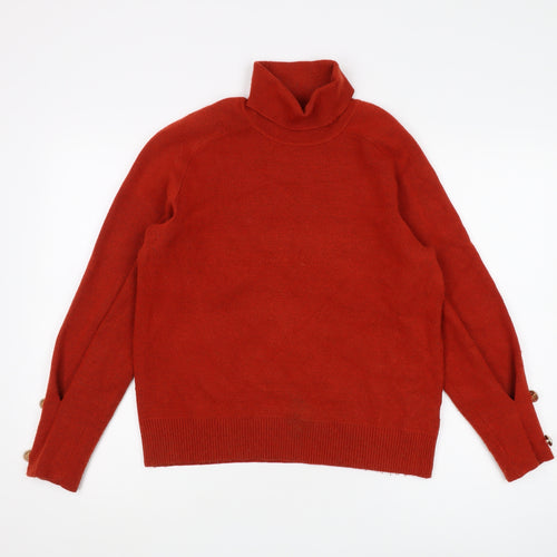 Next Women's Red Roll Neck Jumper M
