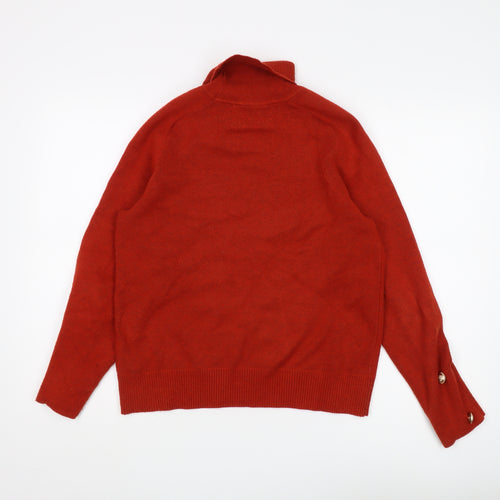 Next Women's Red Roll Neck Jumper M