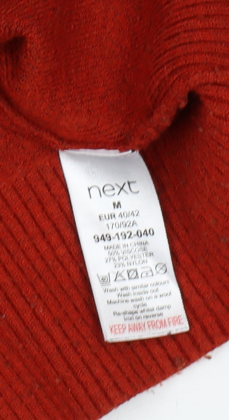 Next Women's Red Roll Neck Jumper M