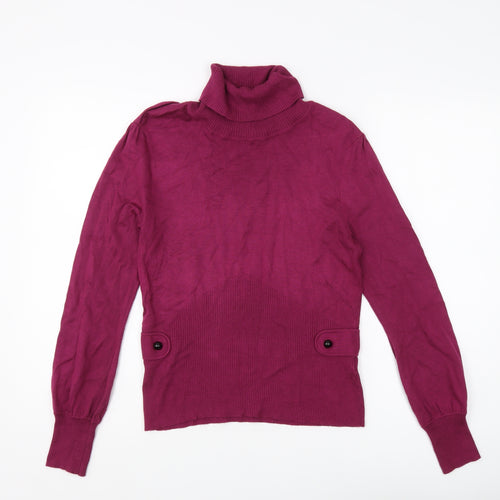 Precis Petite Women's Purple Roll Neck Jumper S