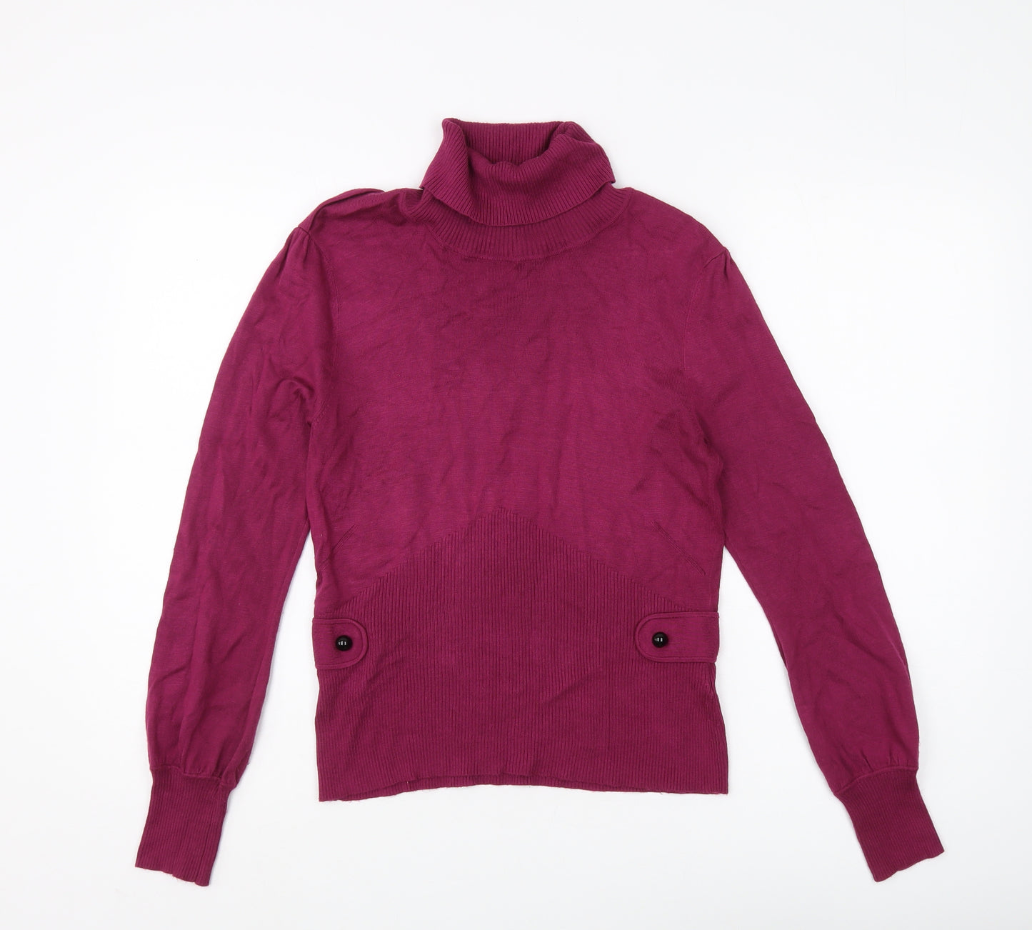 Precis Petite Women's Purple Roll Neck Jumper S