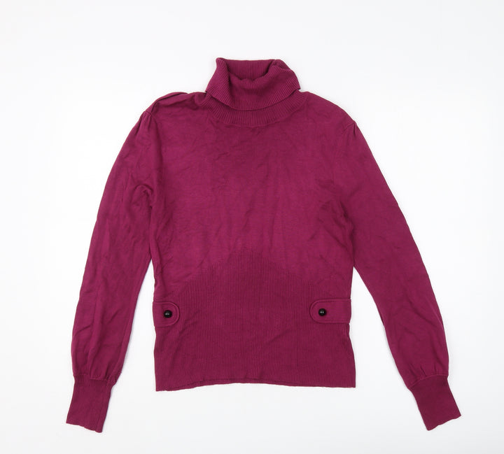 Precis Petite Women's Purple Roll Neck Jumper S