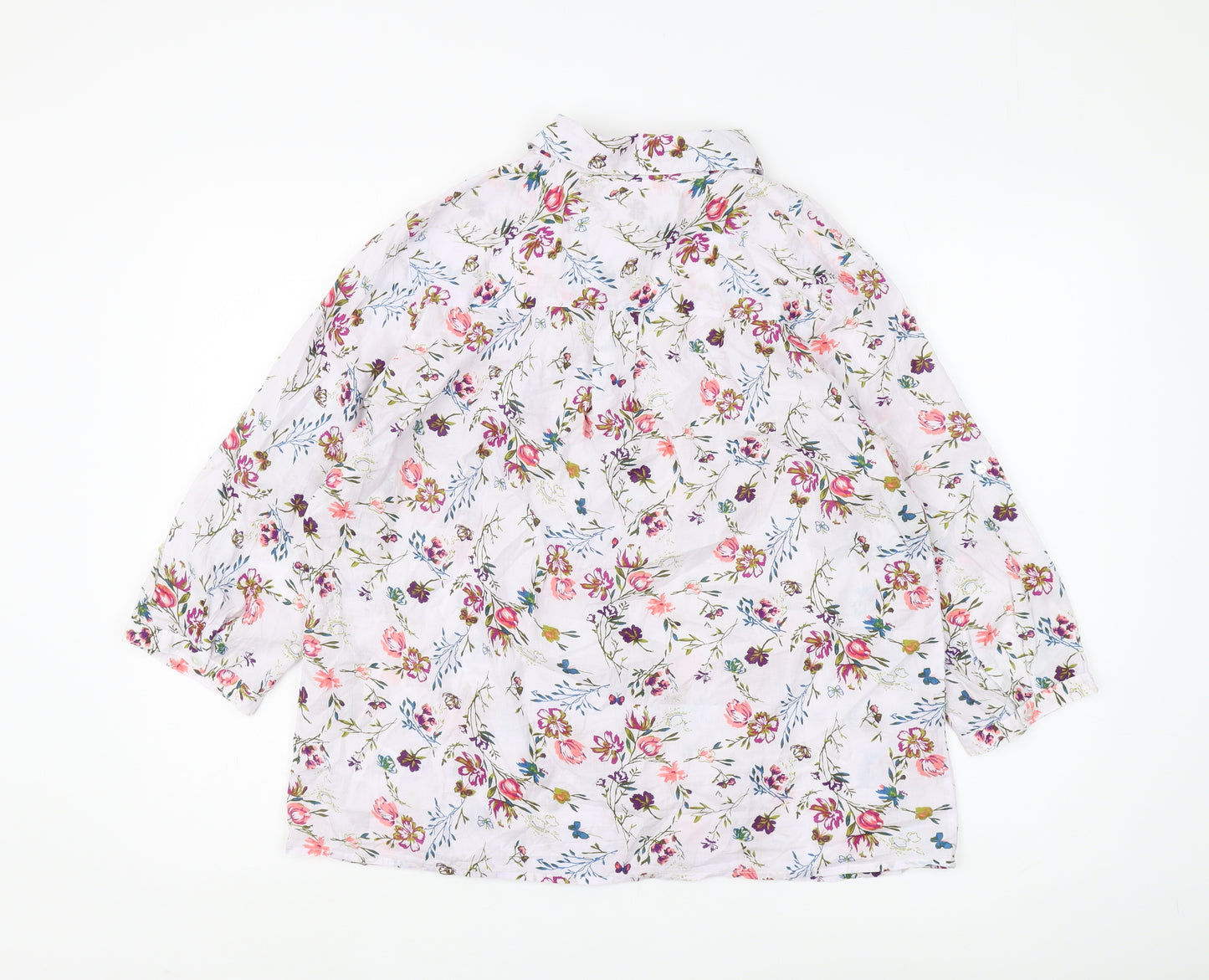 Damart Women's Multicoloured Floral Blouse Size 18