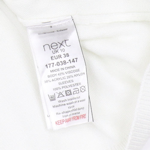 Next Women's White Floral Pullover Jumper Size 10