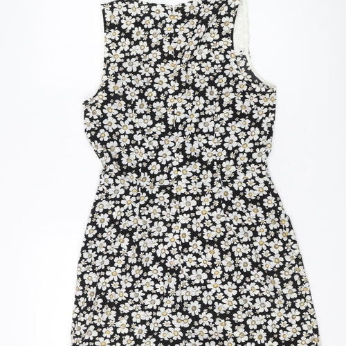 Parisian Women's Black Floral Playsuit Size 12