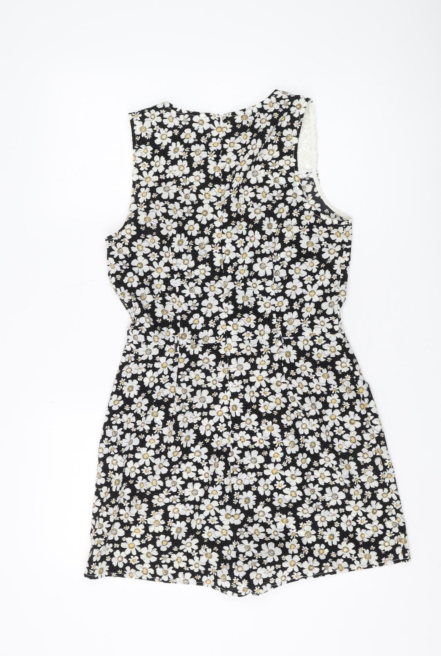 Parisian Women's Black Floral Playsuit Size 12