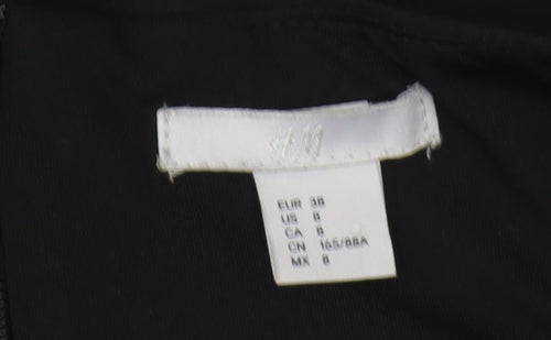 H&M Women's Black Bodycon Dress Size 8 Party/Cocktail