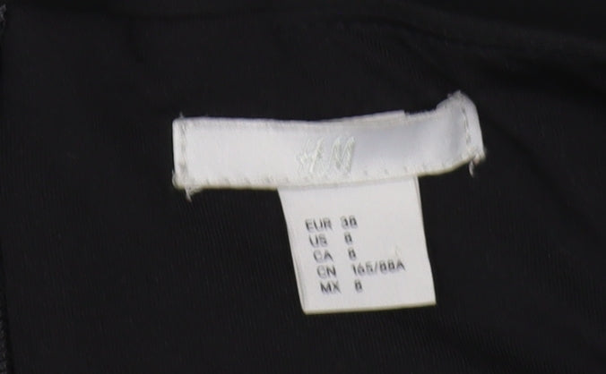 H&M Women's Black Bodycon Dress Size 8 Party/Cocktail