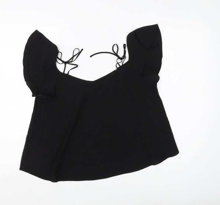 Topshop Black Women's Sleeveless Blouse Size 10