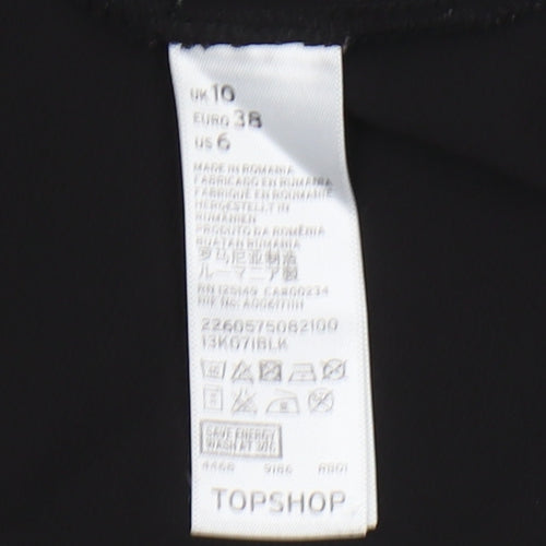 Topshop Black Women's Sleeveless Blouse Size 10