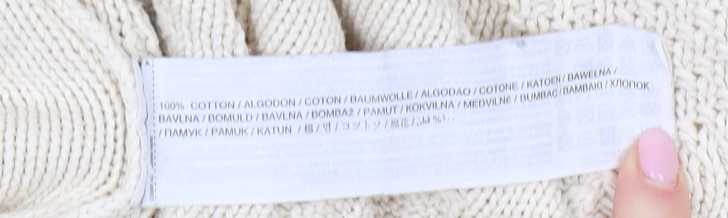 Mango Women's Ivory Cable-Knit Cardigan XL