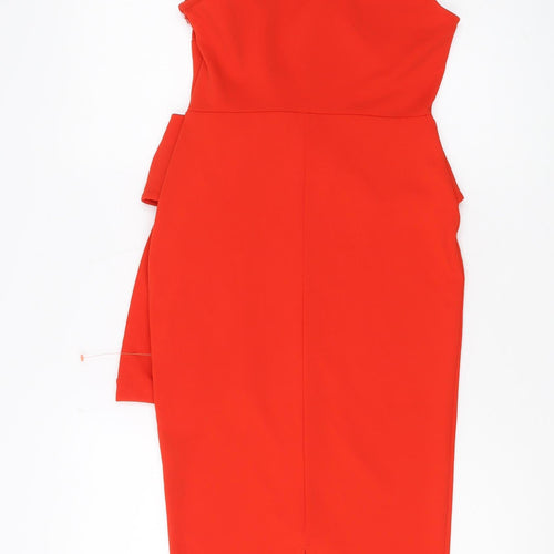 ASOS DESIGN Women's Red Bodycon One Shoulder Dress
