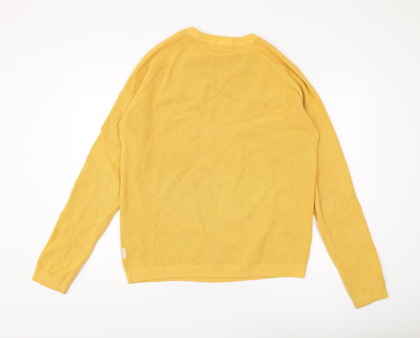 Passenger Men's Yellow Cotton Pullover Jumper - L