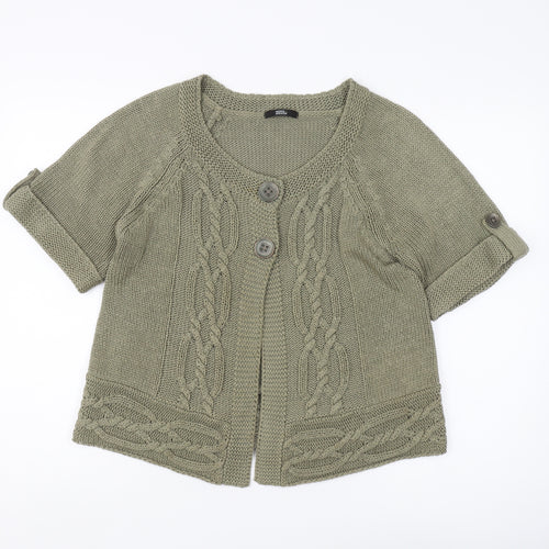 Marks and Spencer Women’s Green Cable-Knit Cardigan Size 16