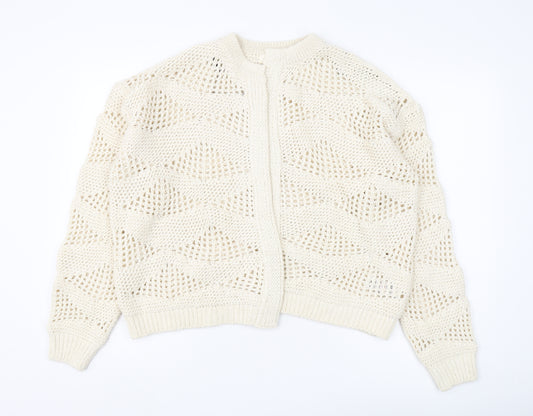 Per Una Women Ivory Cardigan, Size 14, Cotton Knit