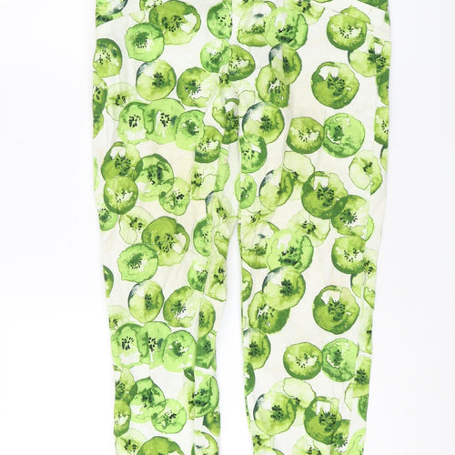 Zara Basic Women's Green Cropped Trousers M