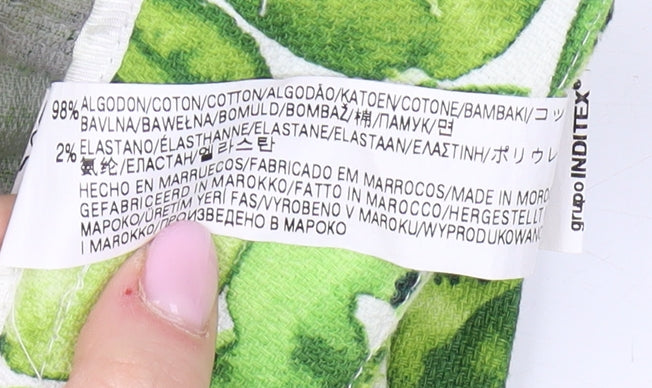 Zara Basic Women's Green Cropped Trousers M