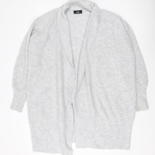 Wallis Women's Grey Open-Knit Cardigan S