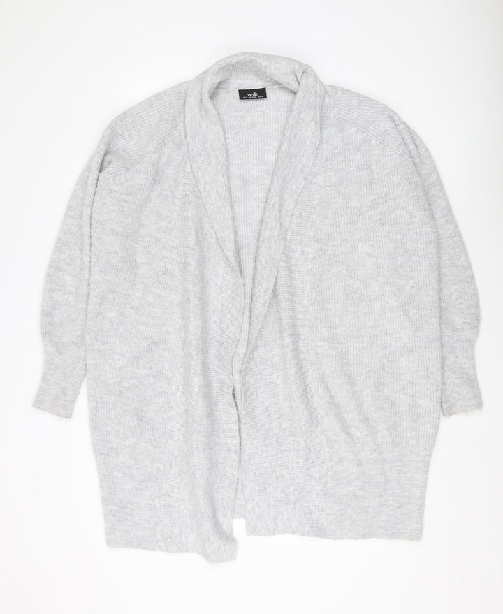 Wallis Women's Grey Open-Knit Cardigan S