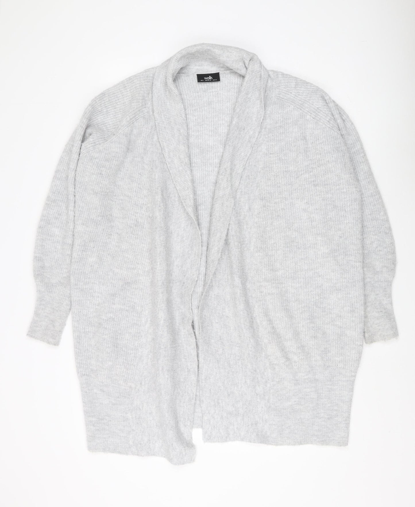 Wallis Women's Grey Open-Knit Cardigan S