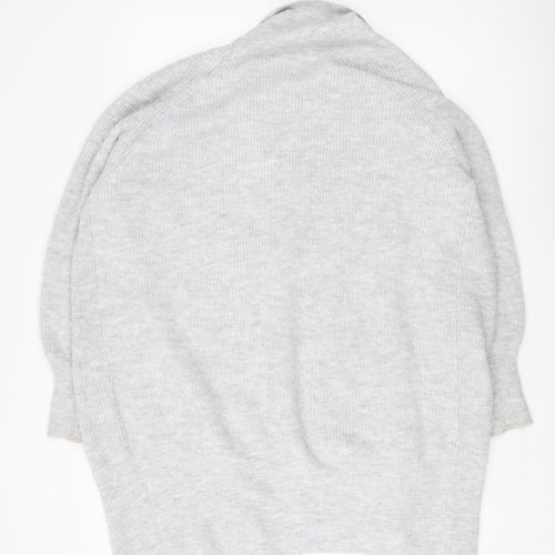 Wallis Women's Grey Open-Knit Cardigan S