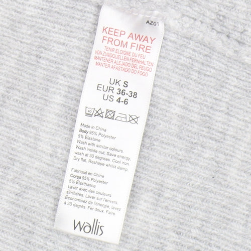 Wallis Women's Grey Open-Knit Cardigan S