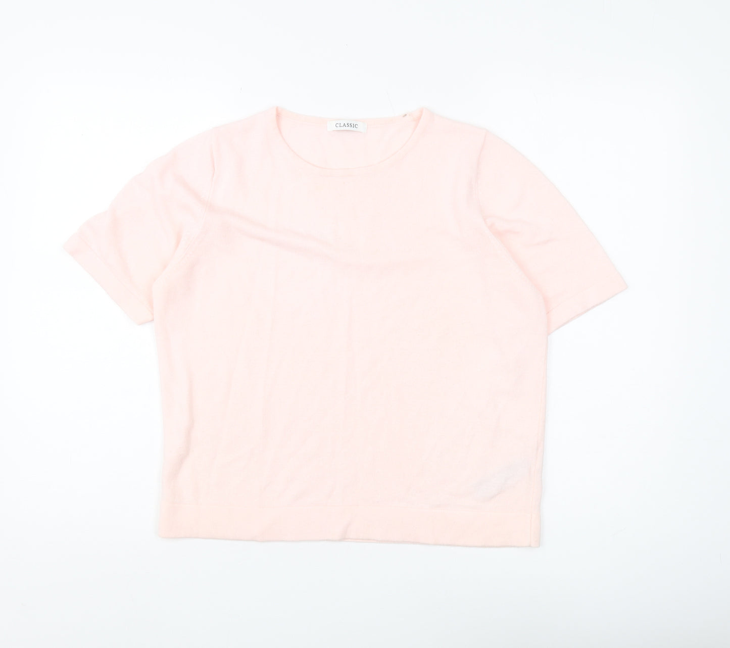 Marks and Spencer Women's Pink Acrylic Pullover Jumper Size 14