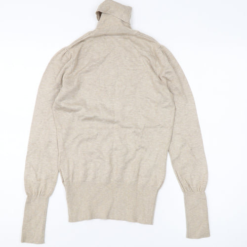 Wallis Women's Beige Roll Neck Pullover Jumper Size 8