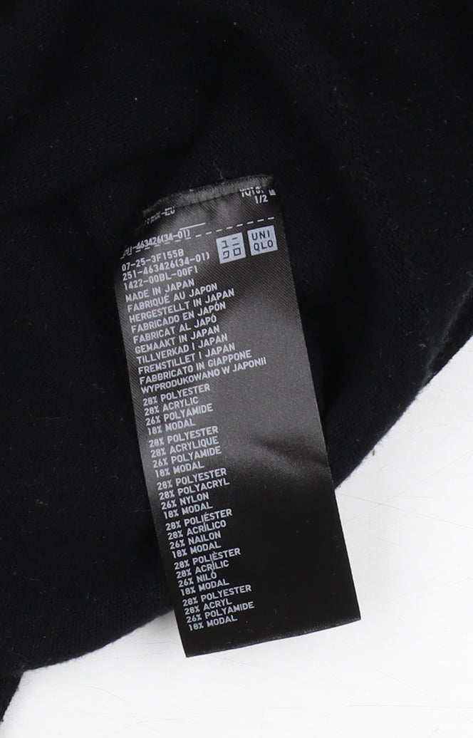 Uniqlo Women's Black Roll Neck Pullover Jumper in M