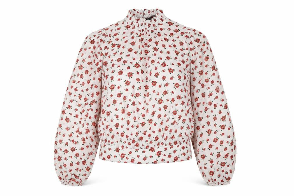 Dorothy Perkins Women's Floral Blouse - Size 8, White, Casual