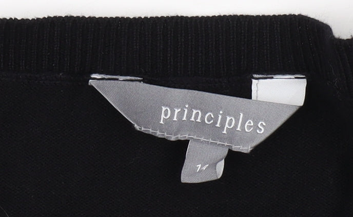 Principles Women's Black Cardigan Size 14 Button Accents