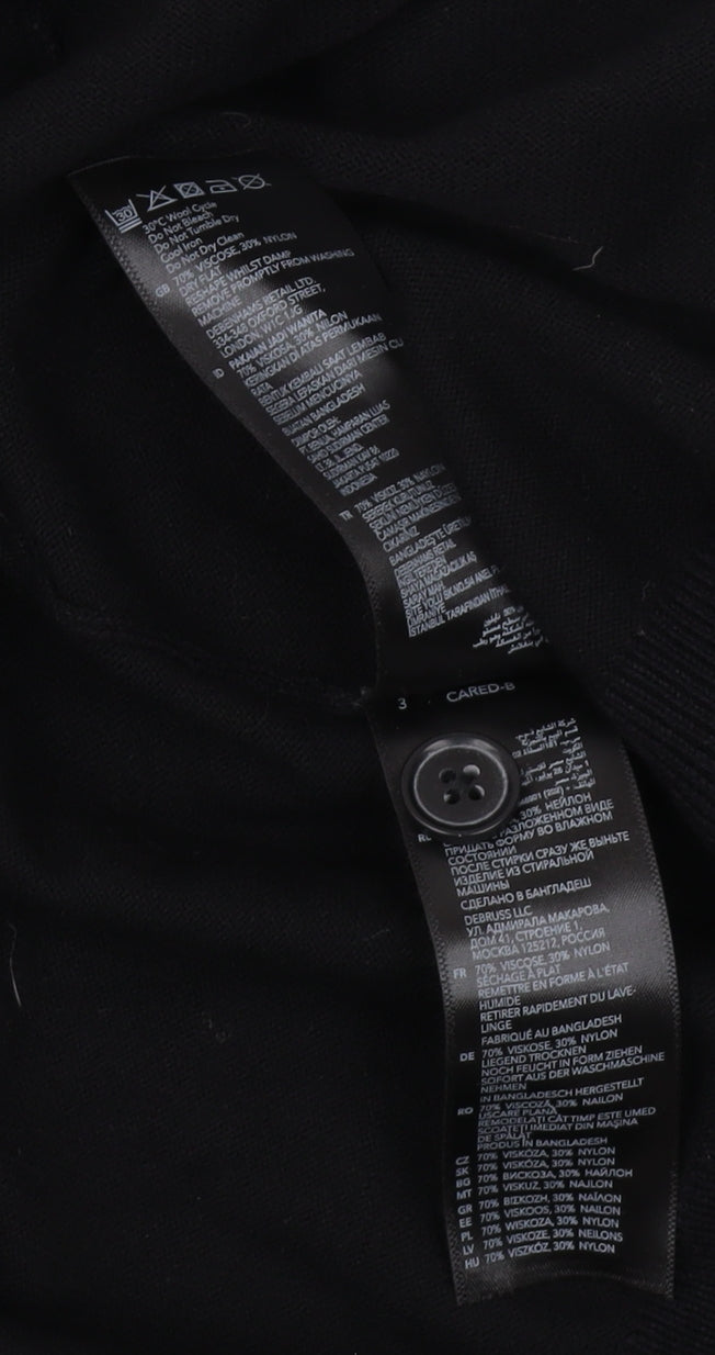 Principles Women's Black Cardigan Size 14 Button Accents