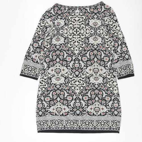 Max Studio Women's Black Geometric Tunic, Size M