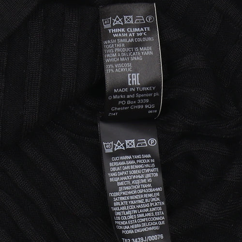 Marks and Spencer Women's Black Knit Jumper Size 20