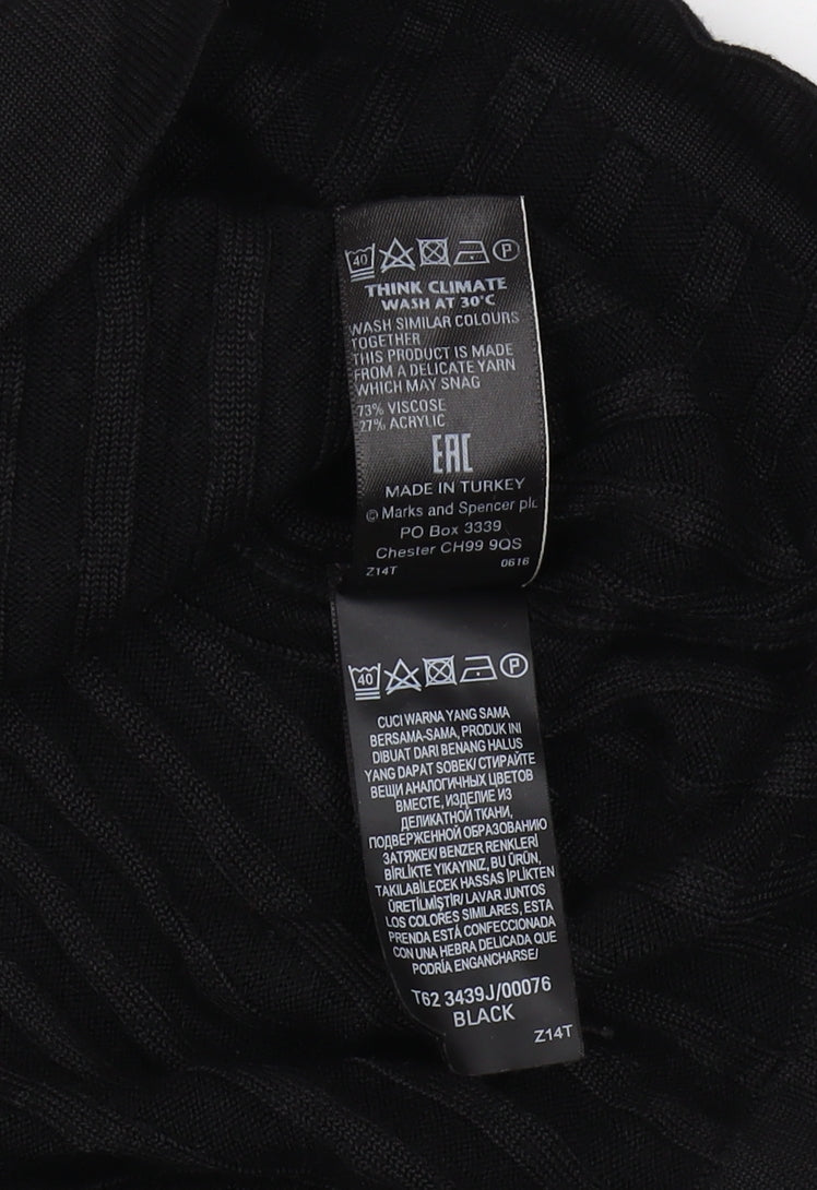 Marks and Spencer Women's Black Knit Jumper Size 20