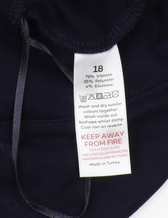 Bonmarché Women's Black Straight Trousers Size 18