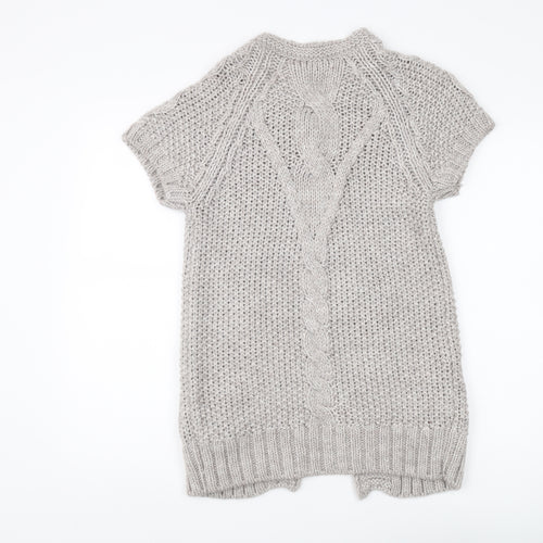 Marks and Spencer Women's Grey Cardigan, Size 12, Short Sleeve