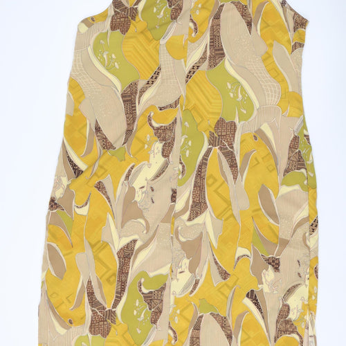 Mlle Gabrielle Women's Yellow Floral Shift Dress Size 18