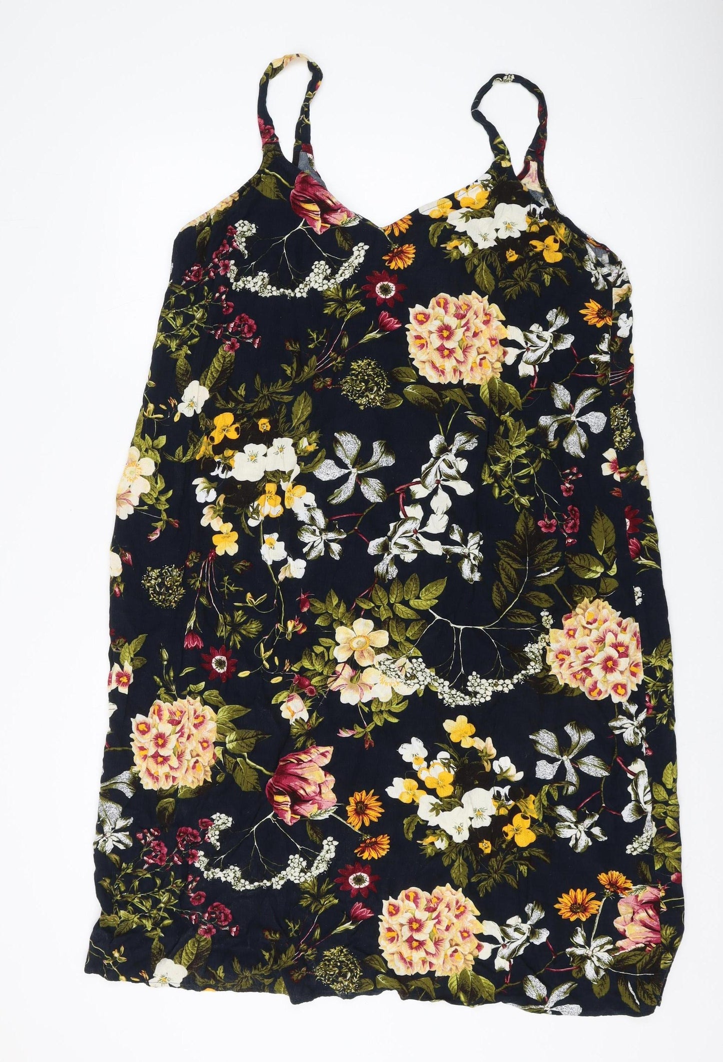 Next Women's Multicoloured Floral Slip Dress Size 22
