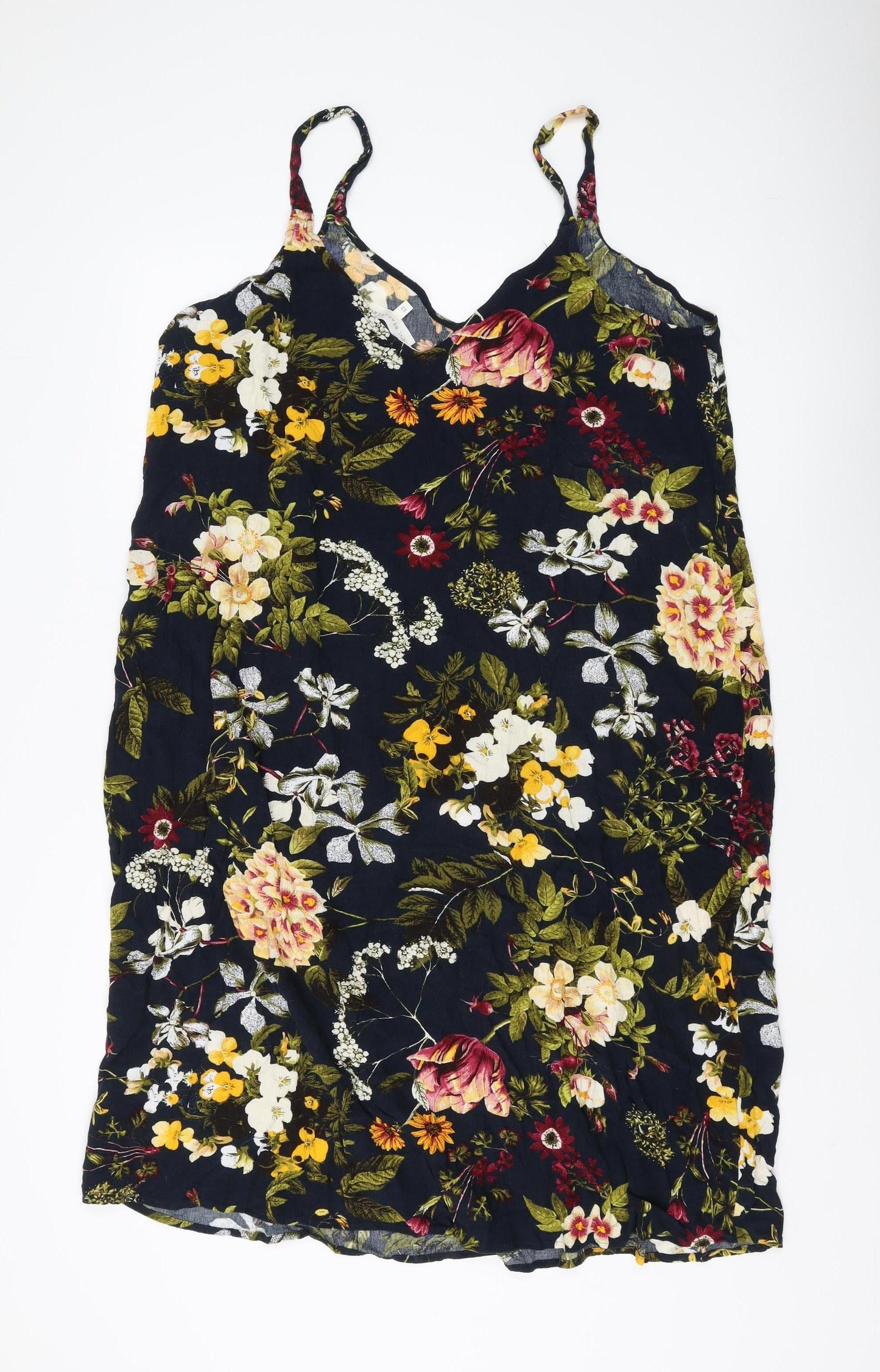 Next Women's Multicoloured Floral Slip Dress Size 22