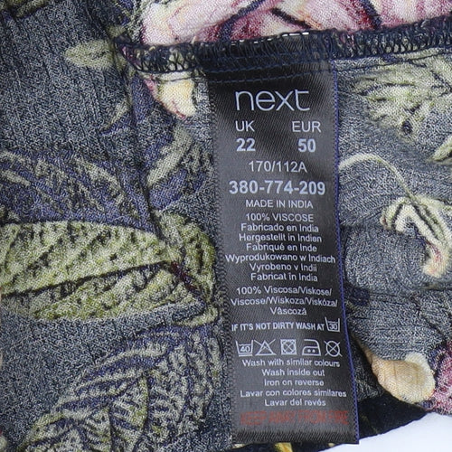 Next Women's Multicoloured Floral Slip Dress Size 22