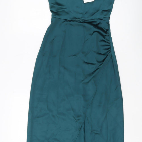 Zara Women's Green Satin Slip Dress XS – Preworn