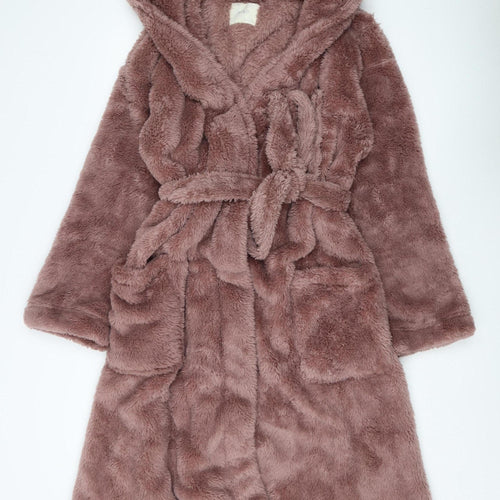 Marks and Spencer Women’s Brown Hooded Fleece Robe L