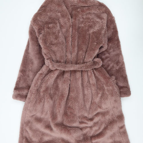 Marks and Spencer Women’s Brown Hooded Fleece Robe L