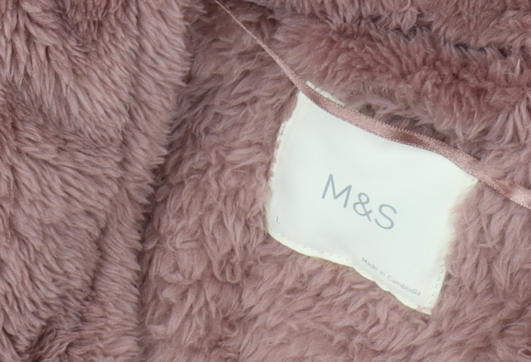 Marks and Spencer Women’s Brown Hooded Fleece Robe L