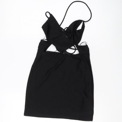 Bershka Women's Black Size 12 Bodycon Party Dress