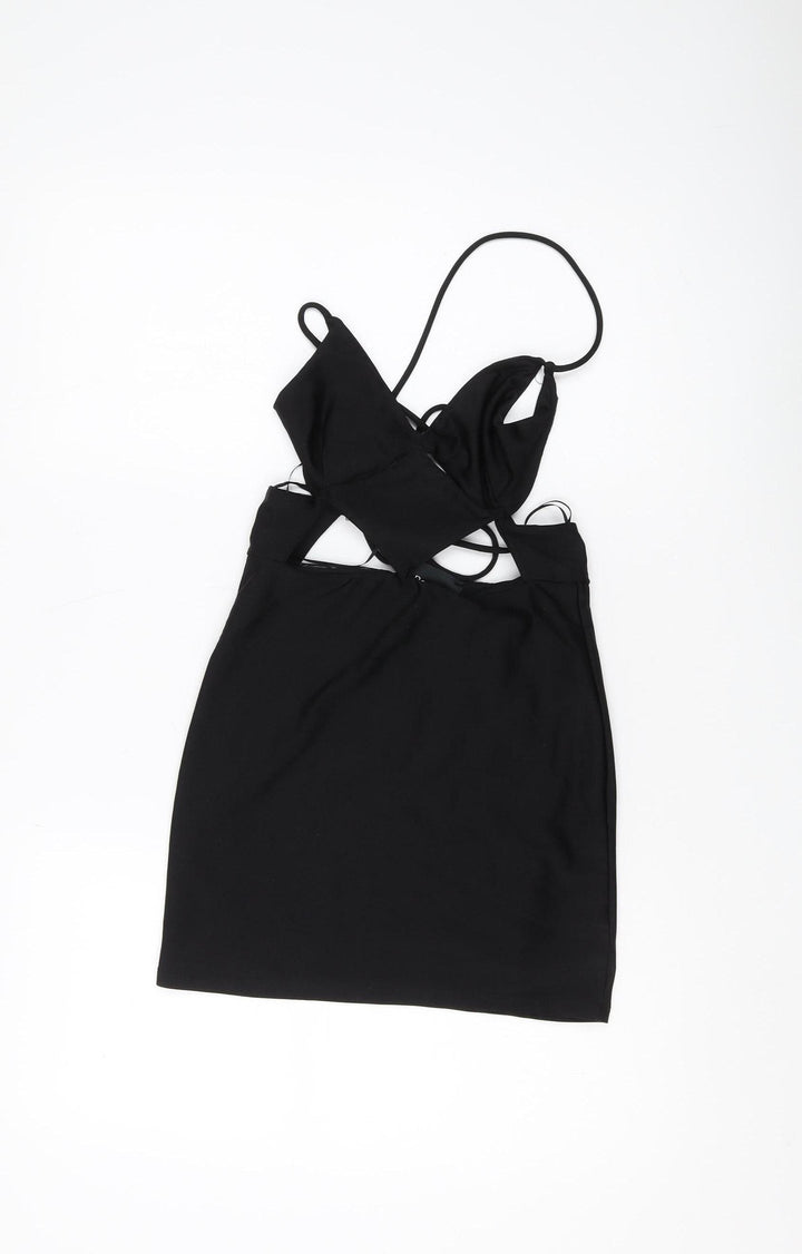 Bershka Women's Black Size 12 Bodycon Party Dress